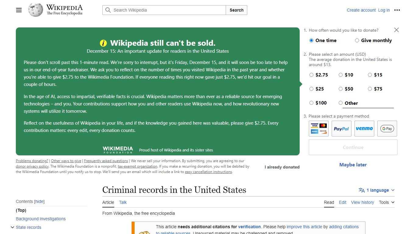 Criminal records in the United States - Wikipedia
